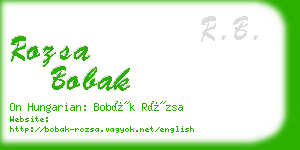 rozsa bobak business card